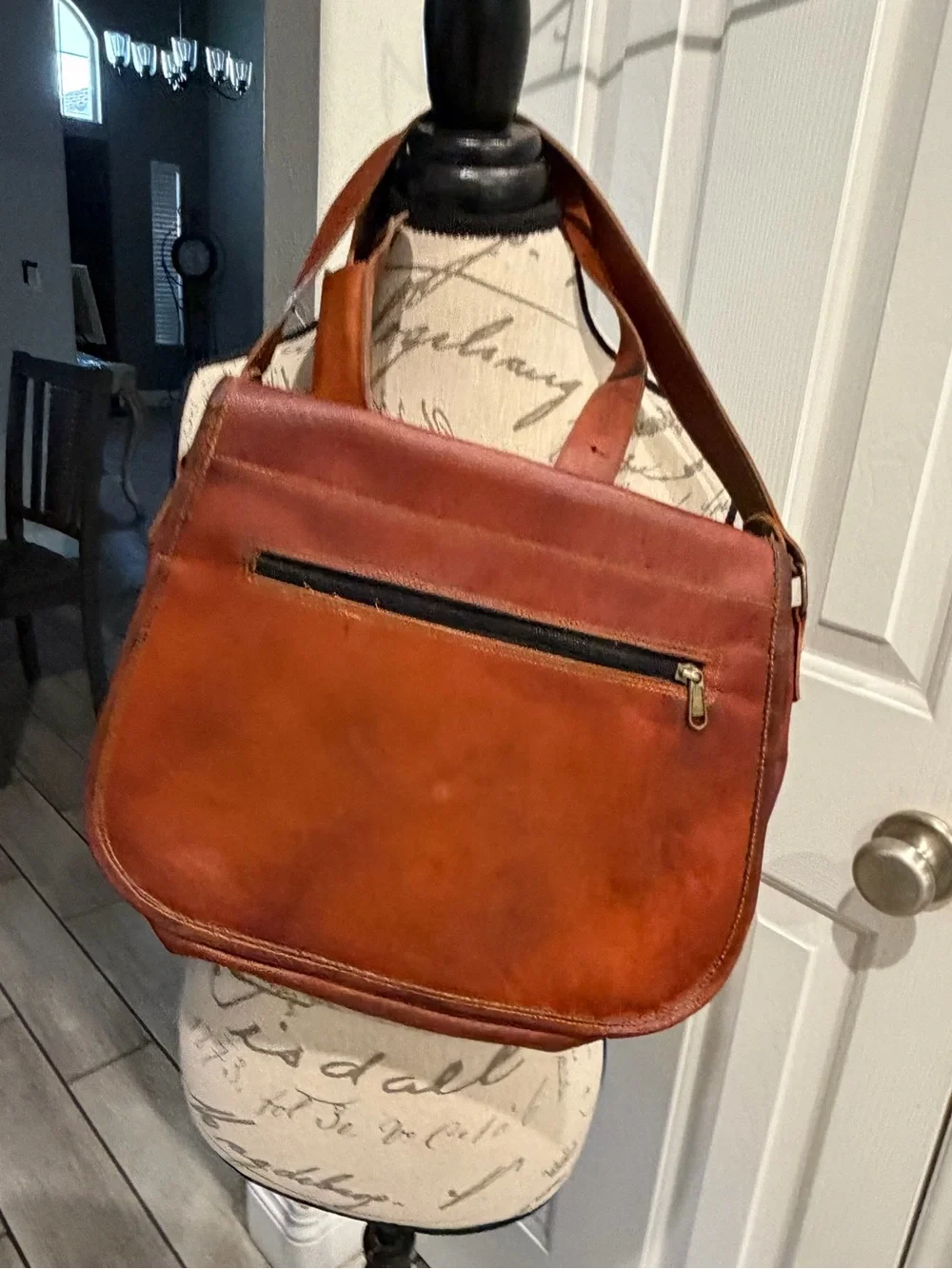 Brown Leather Messenger Bag - Classic Men's komal Crossbody